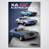 Cosmic Blue Ford XA Falcon GT Hardtop Limited Edition Print by Peter Hughes