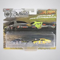 1:64 Scale Holden HQ 4 Door &amp; Ford XA GT Falcon Racing Legends Twin Pack by OZ Wheels