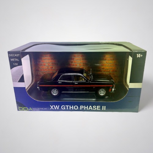 1:32 Scale Black Ford Falcon XW GTHO Phase II Model Car by DDA Collectibles