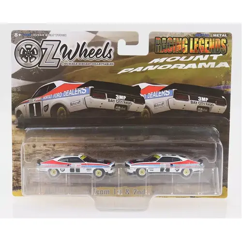 DDA Collectibles,1:64 Scale 1977 Moffat Ford Dealers Racing Legends Twin Pack by OZ Wheels