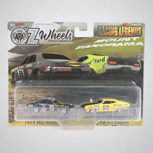 DDA Collectibles,1:64 Scale Holden HQ 4 Door & Ford XA GT Falcon Racing Legends Twin Pack by OZ Wheels