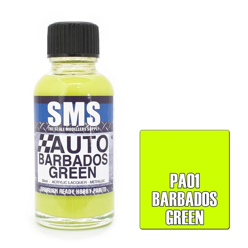 Auto Colour BARBADOS GREEN 30ml by SMS Paints